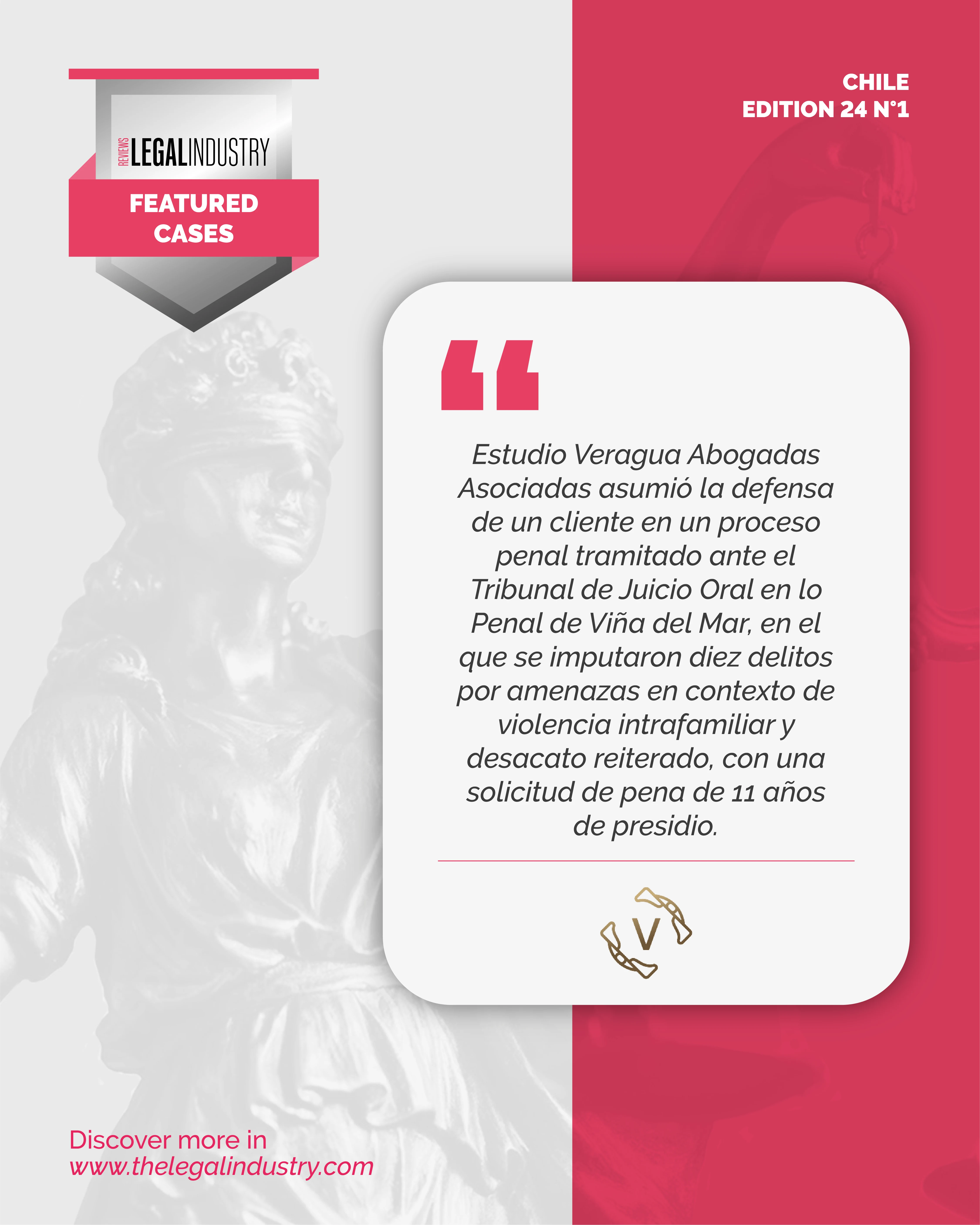 Publicación de Estudio Veragua en The Legal Industry Reviews Chile Edición 24 N.º 1 - Teoría alternativa en defensa penal